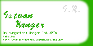 istvan manger business card